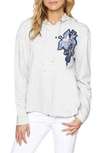 SANCTUARY CRANE HOODED SWEATSHIRT,T2240-FCT