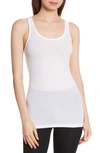 Atm Anthony Thomas Melillo Ribbed Stretch-micro Modal Tank In White