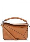 LOEWE PUZZLE SMALL BROWN LEATHER TOTE