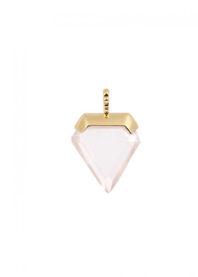 Balenciaga 18ct Gold Vermeil Shield Charm In Rose