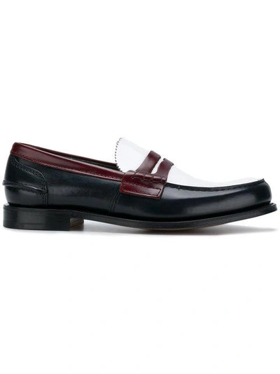 Church's Churchs Navy And White Pembrey Loafers In F0vxe Nvwhc