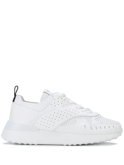 Tod's Perforated Low-top Sneakers In White