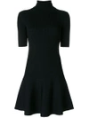 Michael Michael Kors Ribbed Turtleneck Flare Dress - 100% Exclusive In Black