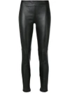 Givenchy High-rise Zip-cuff Leather Leggings In Black