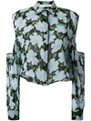 Off-white Cropped Shirt - Multicolour In Multicolour