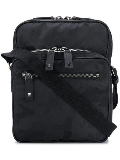 Valentino Garavani Camouflage Crossbody Bag In Black