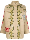 RED VALENTINO EMBROIDERED FLORAL CARGO JACKET,PR3CI00W3H312621507