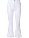 Frame Le Forever Karlie Flare High-rise Jeans In Bianco