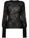 GIVENCHY GIVENCHY SHEER EMBROIDERED KNITTED TOP - BLACK,BW900Y4Z0Y12546958