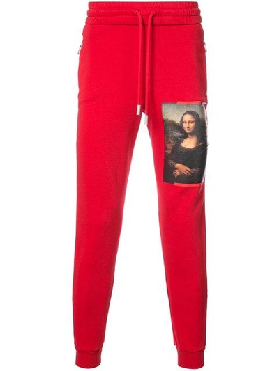 Off-white Monalisa Print Track Trousers In Red