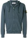 STONE ISLAND logo patch zip hoodie,68156526012598793