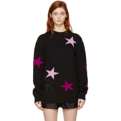 Givenchy Star Cutout Wool Sweater In Nero