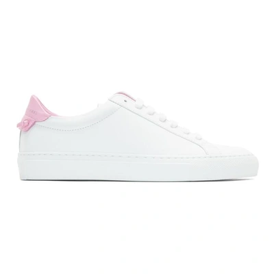 Givenchy 20mm Urban Knot Leather Trainer In Blanc/rose