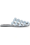 Alexander Wang Amelia Studded Denim Slippers