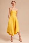 C/meo Collective Making Waves Dress In Yellow