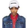 Dsquared2 White Embroidered Logo Twill Cap