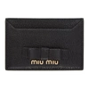 MIU MIU Black Bow Card Holder,5MC208 3R7