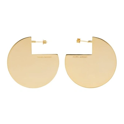 Isabel Marant Gold 90 Degree Earrings In Dore 12do
