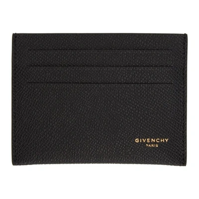 Givenchy Textured Leather Card Case - Black In Blue