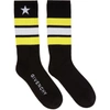 GIVENCHY Black Stripes & Star Socks,BMB00A4011