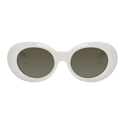 Acne Studios 米白色 Mustang 太阳眼镜 In Oval Acetate Sunglasses