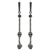 ALEXANDER MCQUEEN Silver Thin Chain Skull Earrings,500714J160Y