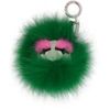 FENDI Green Fur Bag Bugs Keychain,7AR467 8LU