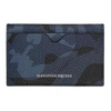 ALEXANDER MCQUEEN ALEXANDER MCQUEEN BLUE SKULL CAMO CARD HOLDER,4972590H50N
