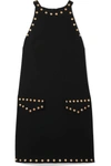 MOSCHINO STUDDED CREPE MINI DRESS