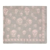 ALEXANDER MCQUEEN GREY SILK SKULL SCARF,1106403052Q