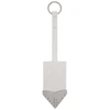 CALVIN KLEIN 205W39NYC White Leather Metal Tip Keychain,MLLA40 T056