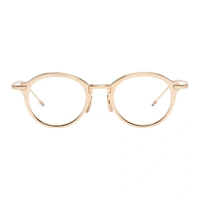 Thom Browne Gold Tb-110 Glasses In Tb-110-whit