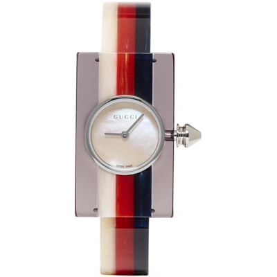 Gucci Multicolor Plexiglass Vintage Web Watch