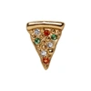 MARC JACOBS MARC JACOBS GOLD SINGLE PIZZA STUD EARRING,M0013130
