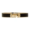 MARC JACOBS BLACK DOUBLE J HINGED CUFF BRACELET,M0011462