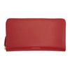 Mansur Gavriel Leather Continental Wallet In Red