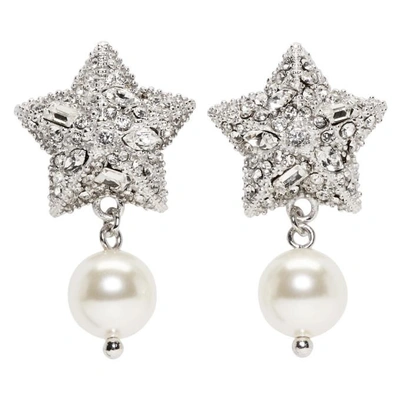 Miu Miu Crystal-star Sterling-silver Earrings