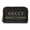 GUCCI Black Logo Zip Around Wallet,496319 0GCAT