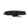 BOTTEGA VENETA Black Intrecciato Knot Bracelet,113546 V001D