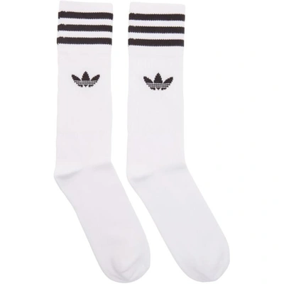 Adidas Originals Three-pack White Solid Crew Socks