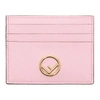 FENDI PINK LOGO CARD HOLDER,8M0269 A18B