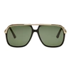 Gucci Navigator-frame Sunglasses In 001blkgldgr