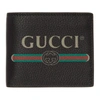 GUCCI GUCCI BLACK LOGO WALLET,496309 0GCAT