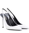 SAINT LAURENT ANJA SLINGBACK LEATHER PUMPS,P00293521