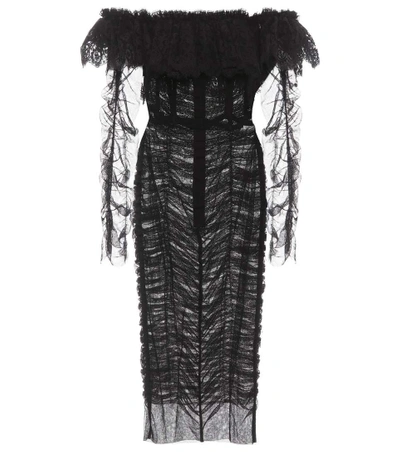 Dolce & Gabbana Fleaa棉质混纺连衣裙 In Black