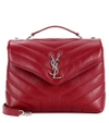 Saint Laurent Medium Loulou Calfskin Leather Shoulder Bag - Burgundy In Red