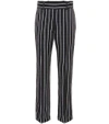 HAIDER ACKERMANN STRIPED CROPPED TROUSERS,P00302955-3