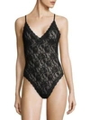 Hanky Panky Signature Lace Thong Back Bodysuit In Black
