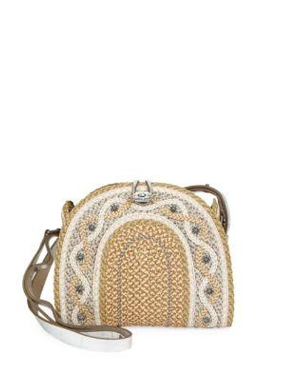 Eric Javits Lil Jiva Squishee Crossbody - Beige In Peanut Natural/silver