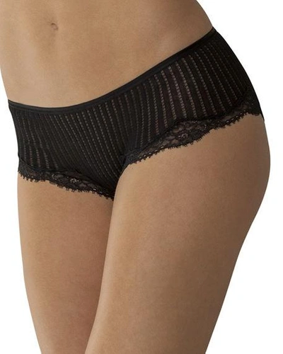 Zimmerli Maude Prive Cotton Hipster Briefs In Black